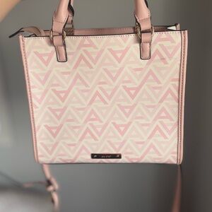 Pink Geometric Patterned Women's Bag